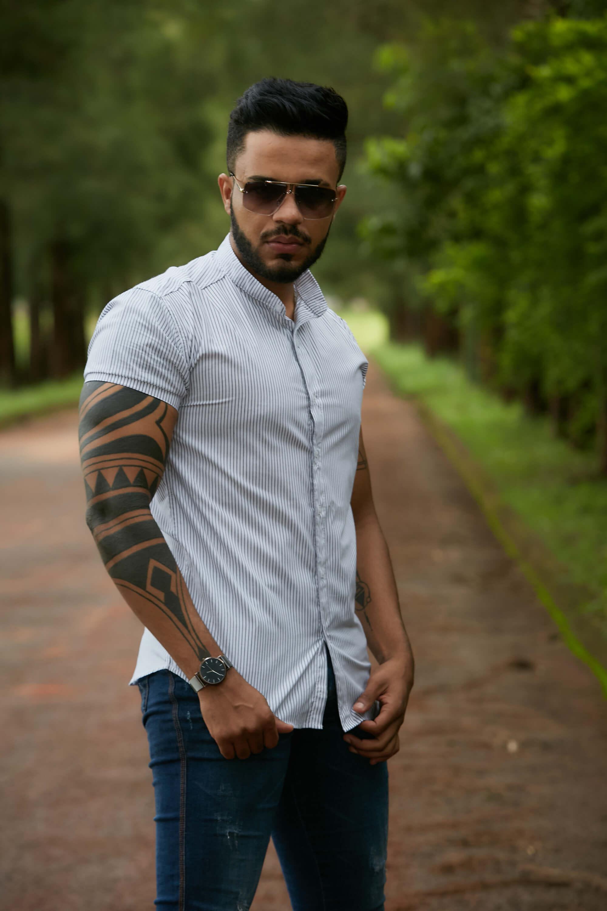 CAMISA SLIM FIT GOLA PADRE NEBRASKA - invictacamisaria